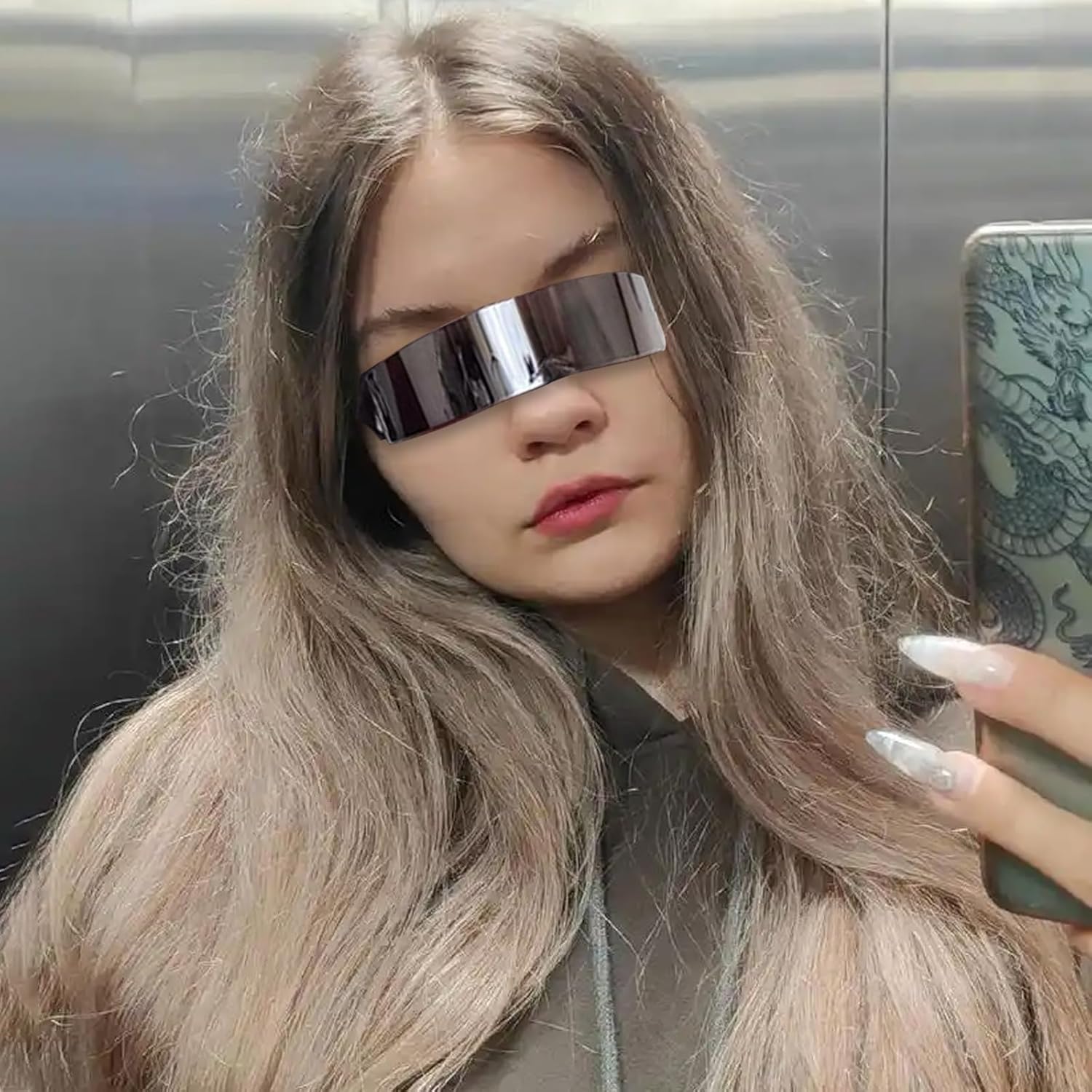 12 Pairs 80s Futuristic Narrow Cyber Visor Sunglasses Futuristic Sunglasses Cyclops Sun glasses Back to Future Inspired Costume Cyclops Wrap Visor Sun Glasses for Men Women - Image 6