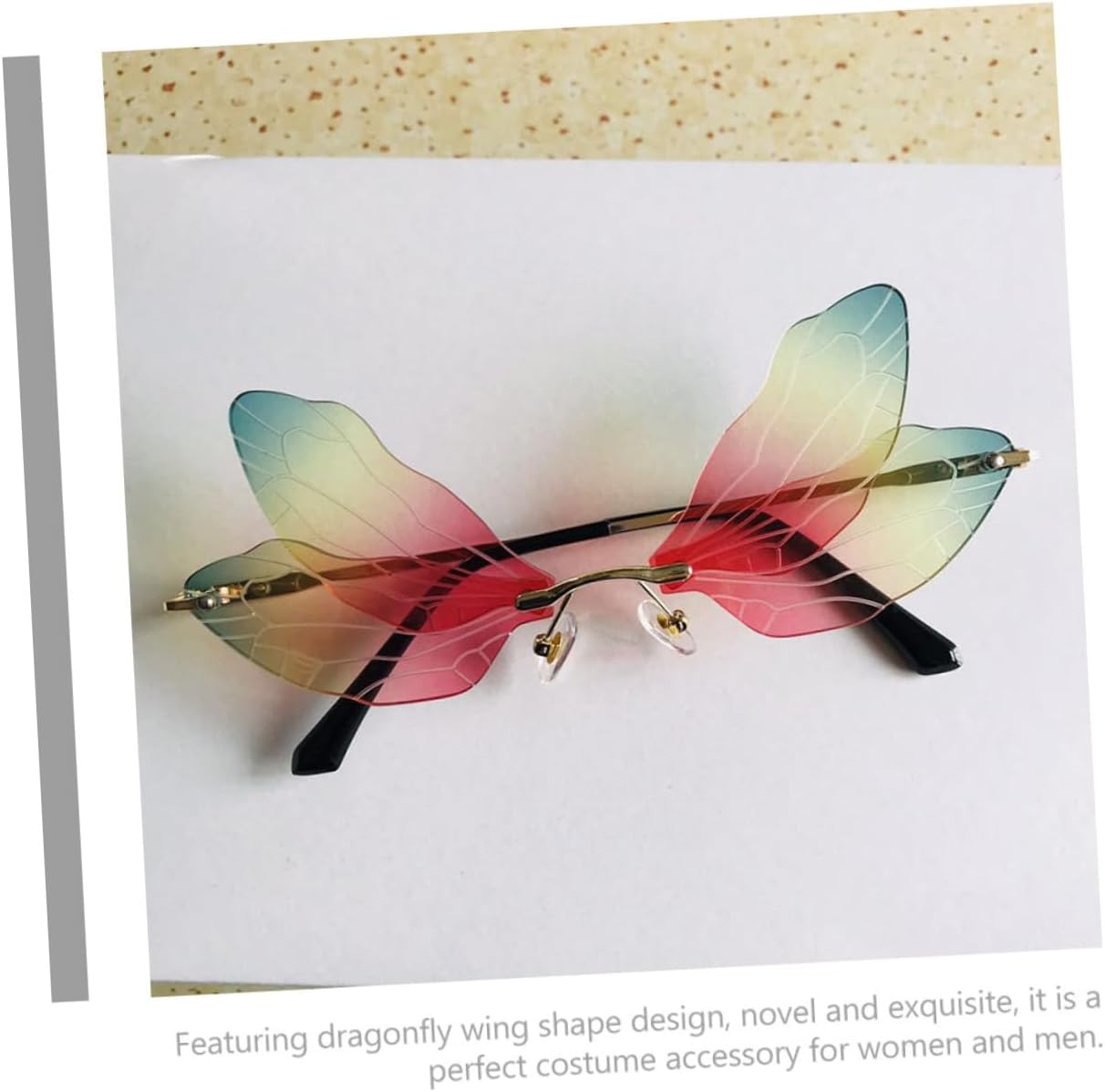 4Pairs Dragonfly Wing Sunglasses Unisex Irregular Fun Glasses for Parties Cosplay and Outdoor Activities Stylish - Image 8