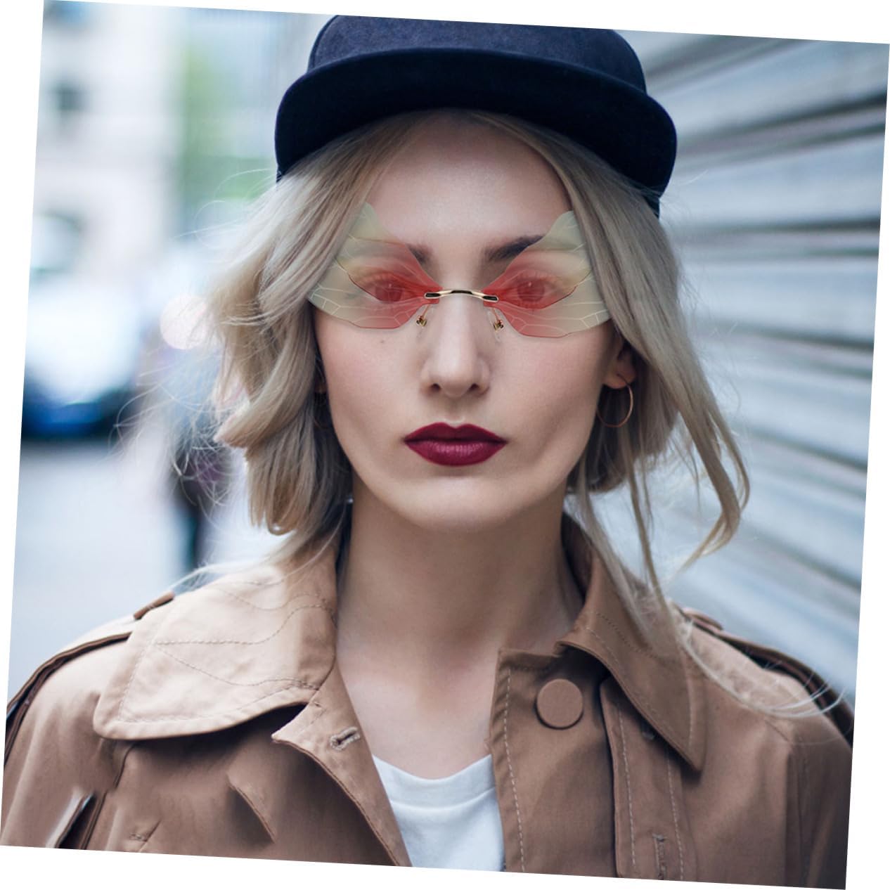 4Pairs Dragonfly Wing Sunglasses Unisex Irregular Fun Glasses for Parties Cosplay and Outdoor Activities Stylish - Image 2