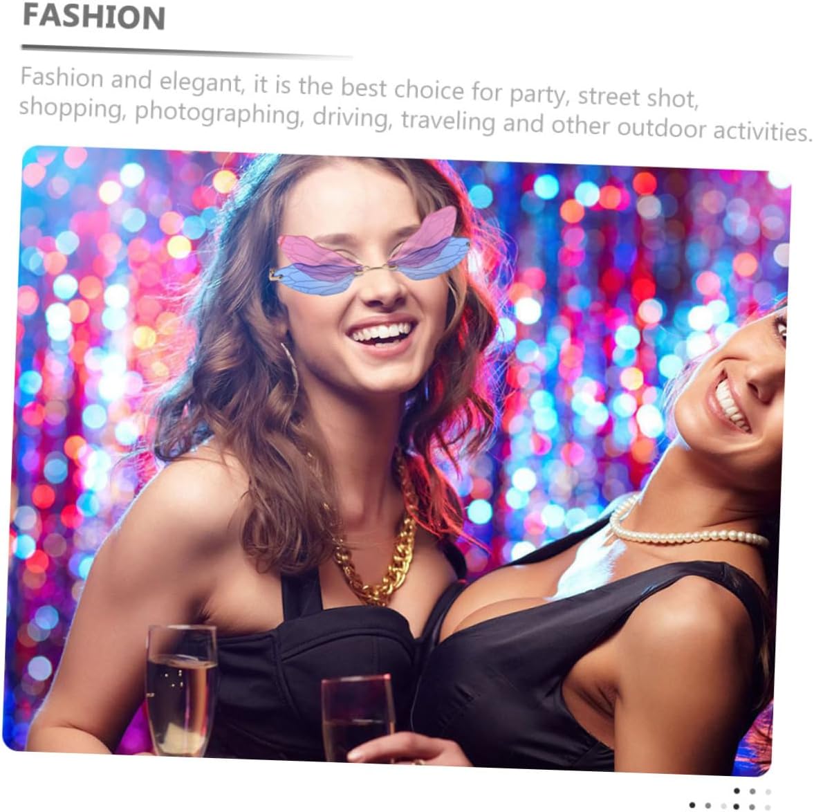 4Pairs Dragonfly Wing Sunglasses Unisex Irregular Fun Glasses for Parties Cosplay and Outdoor Activities Stylish - Image 6