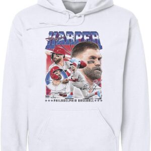 500 LEVEL Bryce Harper Philadelphia Vintage Retro Men's Hoodie Sweatshirt