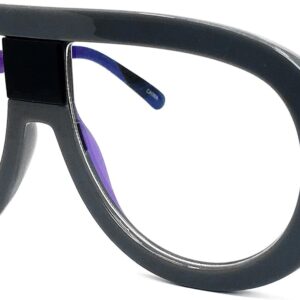 7308 Oversized XXL Futuristic Nerd Neon Flat top Style Sunglasses