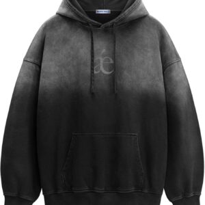 Aelfric Eden Essential Hoodies For Men Acid Wash Gradient Oversized Heavyweight Cotton Plain Hooded Sweatshirt Unisex