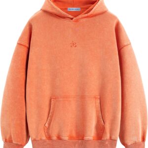 Aelfric Eden Washed Plain Hoodies For Men Women Vintage Acid Wash Oversized Sweatshirts Casual Streetwear Pullover Hoodie