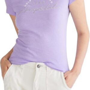 AEROPOSTALE Women's Script Short Sleeve Graphic Tee