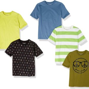 Amazon Essentials Boys and Toddlers' Short-Sleeve T-Shirts, Multipacks