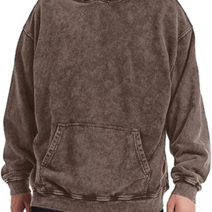 Bobeutou Oversized Hoodie Men Vintage Cotton Casual Hooded Sweatshirt Trendy Baggy Basic Hoodies Retro Pullover Streetwear