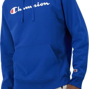 Champion Men's Fleece Script Logo Hoodie (Reg. Or Big & Tall)