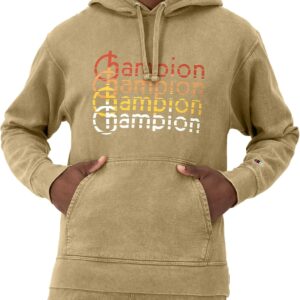 Champion Men's Hoodie, Mineral Dye Graphic Hoodie, Fleece Men's Hoodie Sweatshirt
