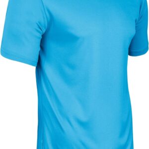 Champro Men's Vision Adult Lightweight Polyester T-Shirt Jersey, Neon Blue, Medium