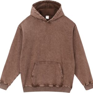 Chaos World Mens Hoodie Oversized Acid Wash Hoodies Vintage Distressed Pullover Sweatshirts Streetwear