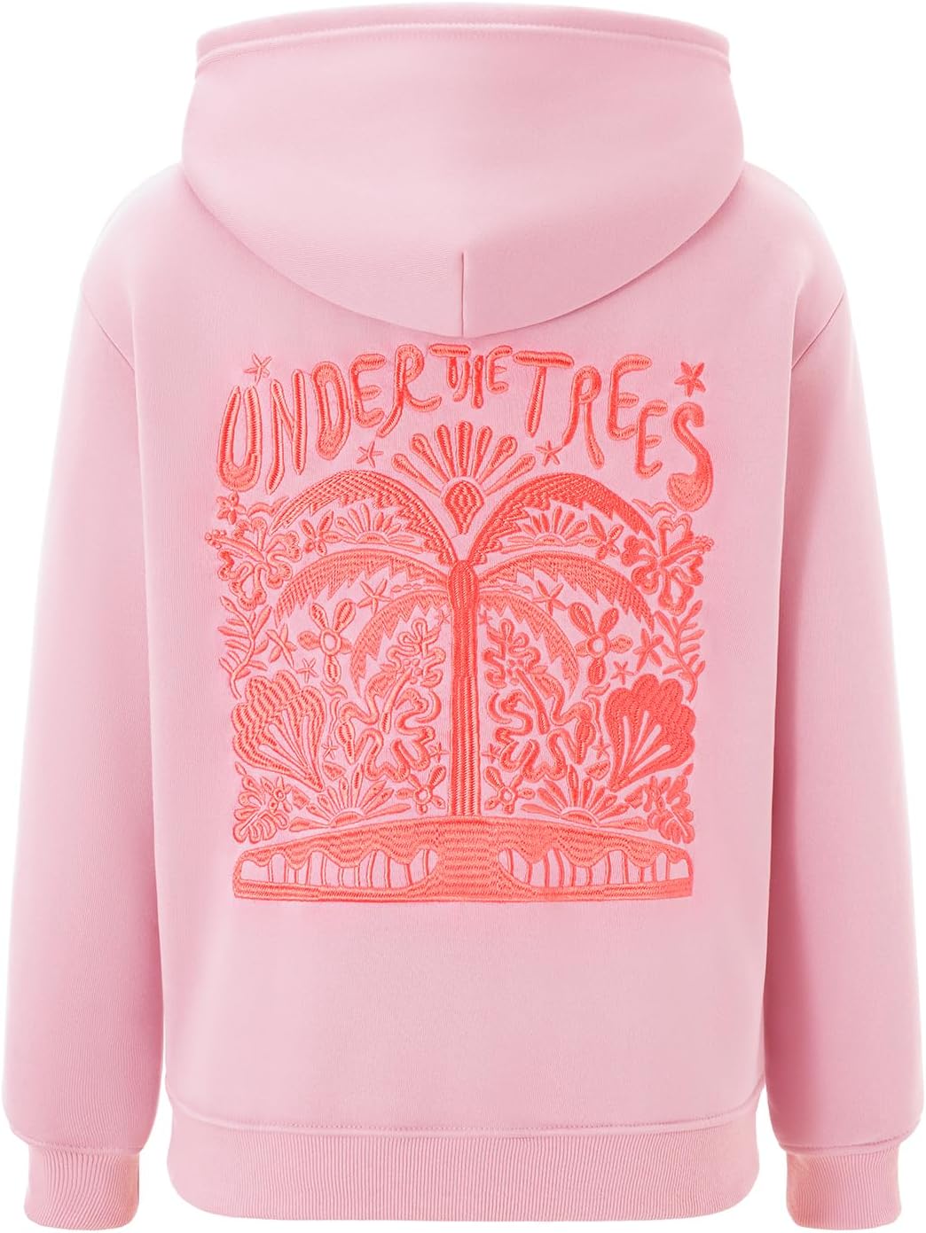 cochineal Preppy Embroidery Floral Hoodie for Teen Girl Women Oversized Hooded Sweatshirt Y2k Vintage Graphic Pullover Top - Image 17