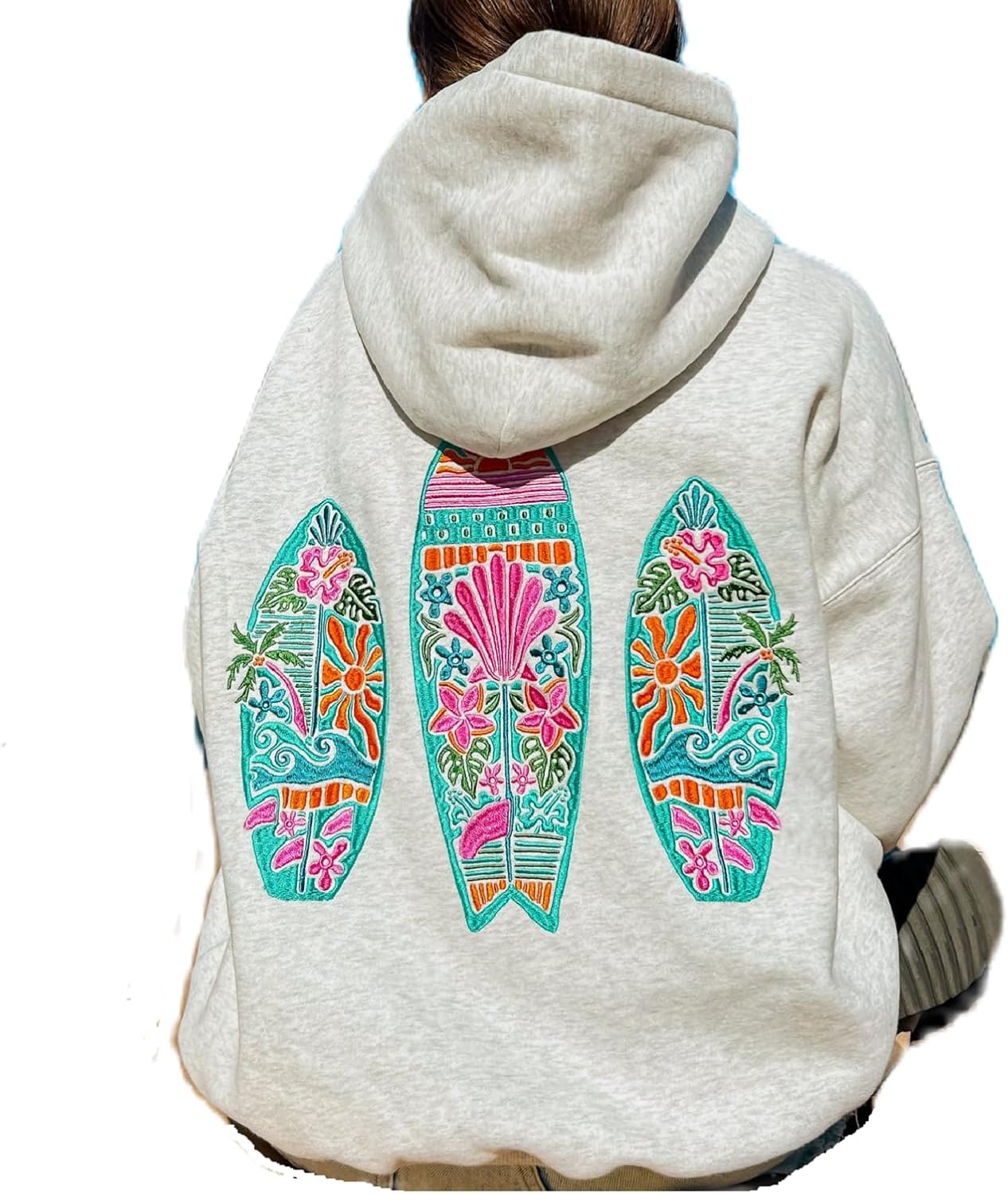 cochineal Preppy Embroidery Floral Hoodie for Teen Girl Women Oversized Hooded Sweatshirt Y2k Vintage Graphic Pullover Top - Image 28