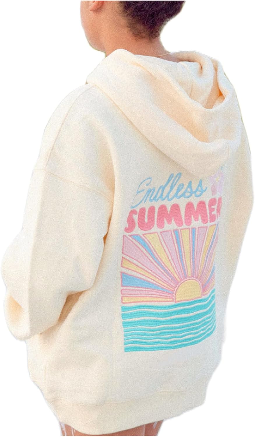 cochineal Preppy Embroidery Floral Hoodie for Teen Girl Women Oversized Hooded Sweatshirt Y2k Vintage Graphic Pullover Top - Image 7