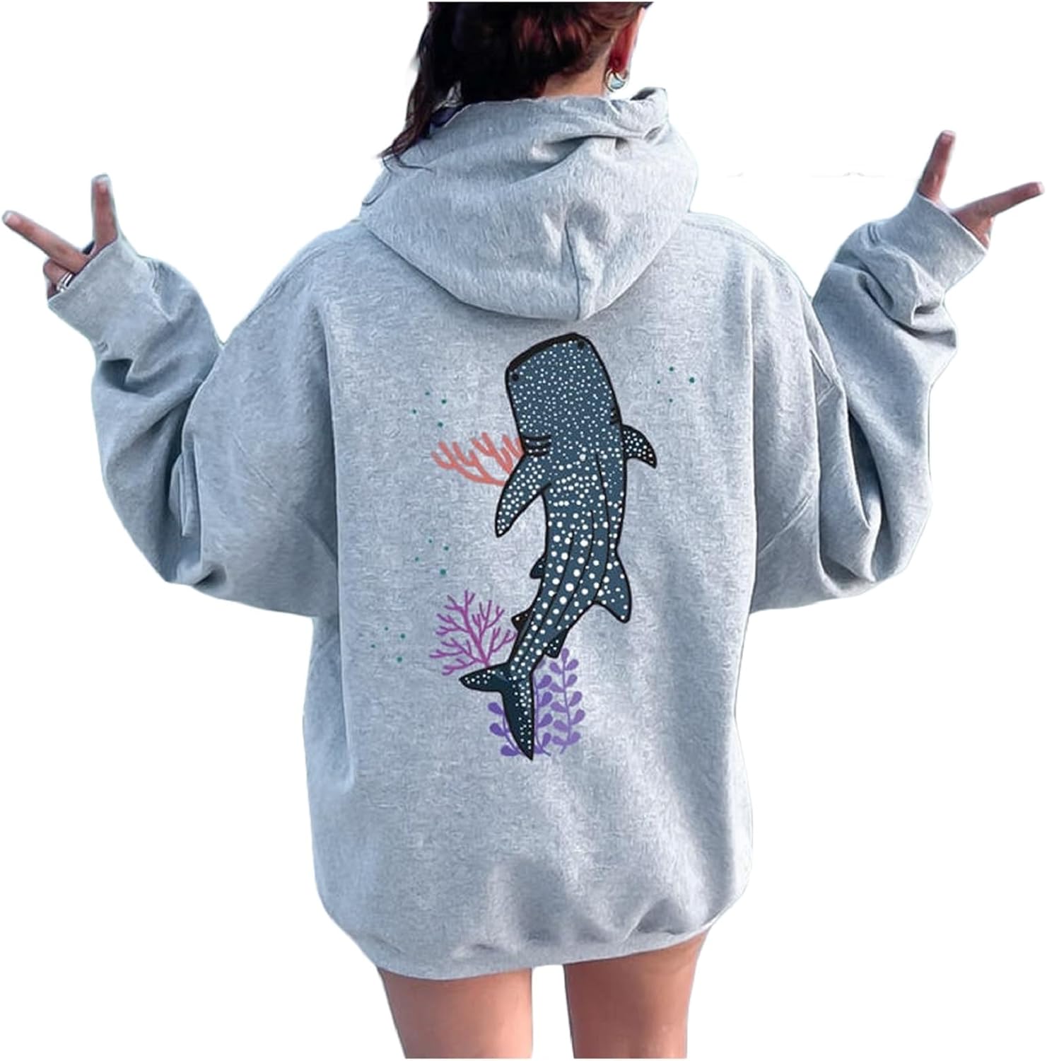 cochineal Preppy Embroidery Floral Hoodie for Teen Girl Women Oversized Hooded Sweatshirt Y2k Vintage Graphic Pullover Top - Image 12