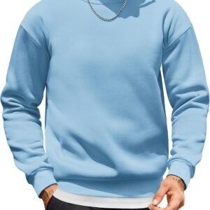 COOFANDY Men's Crewneck Sweatshirts Long Sleeves Fleece Sweatshirts Thermal Casual Pullover Shirt