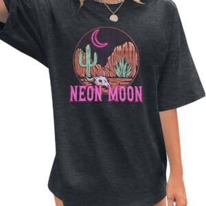 Cowgirl Oversized Tshirts Women Western Cowboy Shirt Retro Country Music Tee Casual Short Sleeve Loose Tops