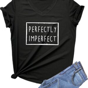 DANVOUY Womens Causal Short Sleeve V-Neck T-Shirt Graphic Tees