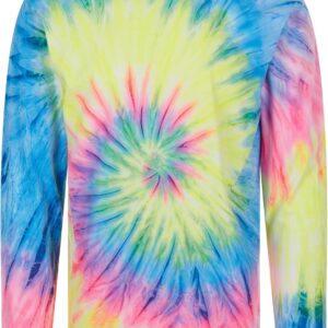 DARESAY Long Sleeve Tie Dye T-Shirt, for Men, Women and Teens (Up to 5XL)