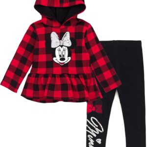 Disney Junior Fleece Pullover Hoodie and Leggings Outfit Set Infant to Big Kid Sizes (12 Months - 14-16)