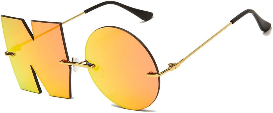 ENTHYI Letter NO Party Rimless Irregular Design Sunglasses For Men\/Women UV400 Streetwear Eyewears - Image 14