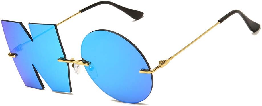 ENTHYI Letter NO Party Rimless Irregular Design Sunglasses For Men\/Women UV400 Streetwear Eyewears - Image 18