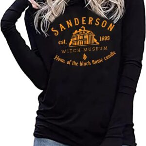 FCHICH Sanderson Sisters Squad Hoodies Women Long Sleeve Halloween Pullover Tops Funny Hocus Pocus Hoodie Shirt