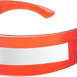 FEISEDY 80s Futuristic Cyclops Cyber Visor Sunglasses Men Women Punk Style Cosplay B2740