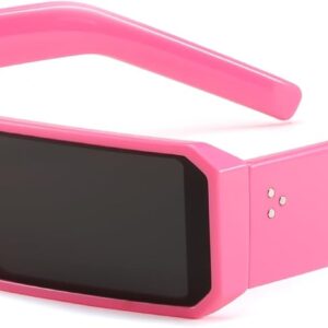 FEISEDY Rectangle Sunglasses for Women Men Fashion Slim Futuristic Sunglasses Small Y2K Stylish Shades B0121