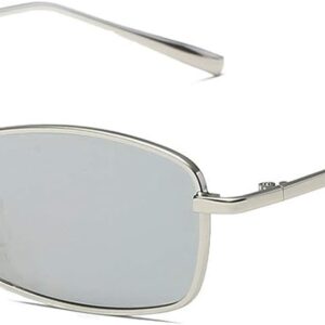 FEISEDY Vintage Small Rectangle Sunglasses Women Men Retro Trendy Square Metal Frame Sun Glasses B2295