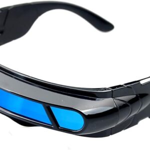 Futuristic Cyclops Monoblock Shield Mirrored Polarized Sunglasses UV400