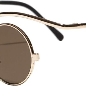 Futuristic Spectacle Sunglass - Emmett (Brown)