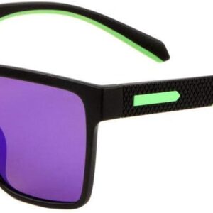 Futuristic Square Flat Top One Piece Lens Shield Polarized Sunglasses