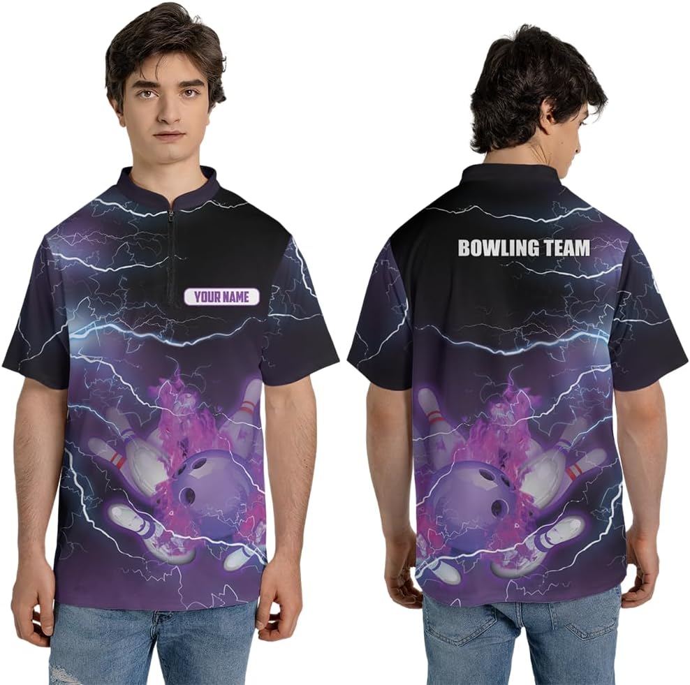 GABITA Personalized Bowling Shirts for Men, Women, Custom Name Bowling Jerseys for Team, Retro Vintage Hawaiian, Sweatshirt, Hoodie for Bowlers for Team Members 1 - Image 2