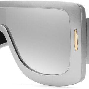 GFUIARA Trendy Anagram Mask Sunglasses for Women Men Oversized Flat Top Fashion Shield Sun Glasses UV Protection Sunnies