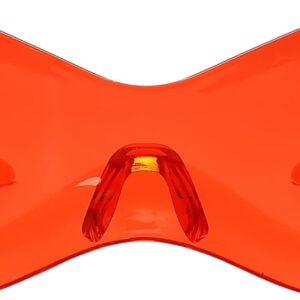 GUVIVI Futuristic Sunglasses for Men Women Oversized Wrap Around Shield Fashion Chic Mask Plastic Sun Glasses Shades