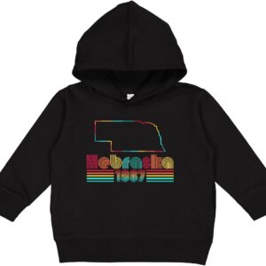 inktastic Nebraska 1867 with Retro Font Toddler Hoodie