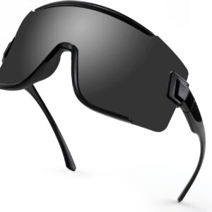 Karsaer Vision Big Shield Wraparound Sunglasses Rave for Men Women Neon Sun Visor Glasses Cycling Ski Shades 80s 90s