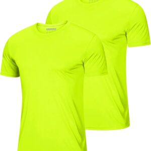 MAGCOMSEN 2 Pack Men's Short Sleeve Dry Fit Athletic Shirts UPF 50+ Running Gym Workout Tops Moisture Wicking Cooling Shirts