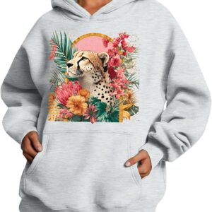Medlor Womens Graphic Hoodie Oversized Cotton Blend Sweatshirt White Pullover Print Streetwear Fall Casual Hooded Top