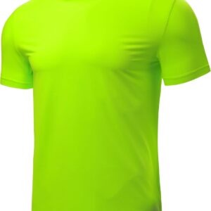 Men\u2019s Short Sleeve Quick Dry Moisture Wicking Active Crew Neck T Shirt - Athletic Running Gym Workout Tee Tops