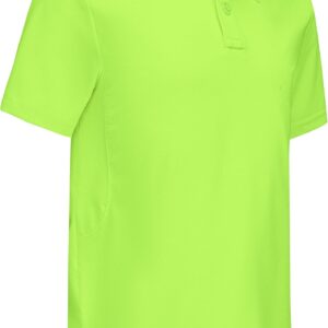 MIVEI Boys' Performance Polo Shirt - Golf Grid Short Sleeve Collar Shirts Youth Stretch Quick Dry Lightweight Athletic UPF50+