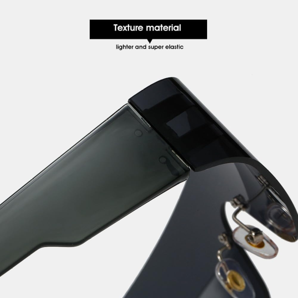 MUTYNE Fashion Futuristic Pink Mirrored Sunglasses Women Men Trendy Steampunk Narrow Rectangle Sun Glasses - Image 3