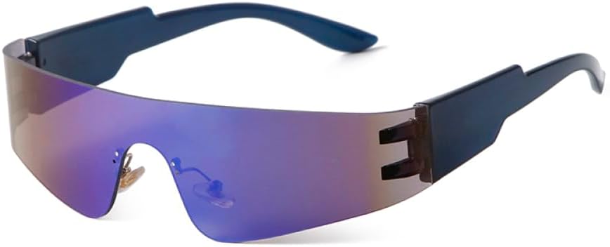 MUTYNE Fashion Futuristic Pink Mirrored Sunglasses Women Men Trendy Steampunk Narrow Rectangle Sun Glasses - Image 7