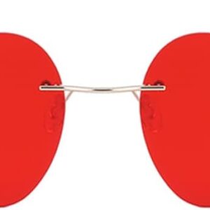 NOLITOY 1pc Funny Sunglasses Xmas Party Glasses Decorative Suns s for Men Narrow Eyes Eyewear Metal Frameless Novelty s Alloy Man Apple Shape Goggles