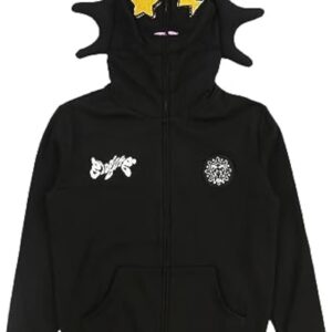 OATSBAS Fun Multi Angle Full Zip Up Hoodie for Men Women y2k Over Face Graphic Hoodies Retro Lazy Style Hoodie