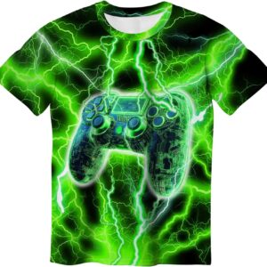 OOTBIN Tie Dye Shirt Kids Neon Shirts for Boys Girls Crewneck Short Sleeve Tee 6-16 Years