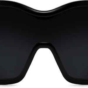 Oversized Trendy Wrap Around Sunglasses for Women Men - Cool Concert shades 2000s Retro Round Big Shield Glasses