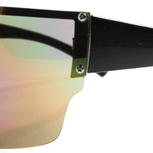 Party Rave Costume Wrap Around Shield Futuristic Mirrored Lens Sunglasses