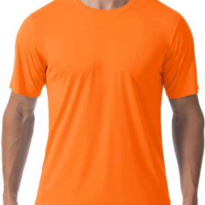 PLUMZJOY Men's Short Sleeve T-Shirt UPF 50+ Quick Dry Rash Guard Athletic Running T Shirts UV Sun Protection Swim Water Shirt